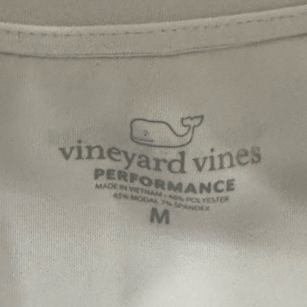 Vineyard Vines Performance Silky Scuba Oversized White Quarter Zip Pullover Sz M - Picture 4 of 13